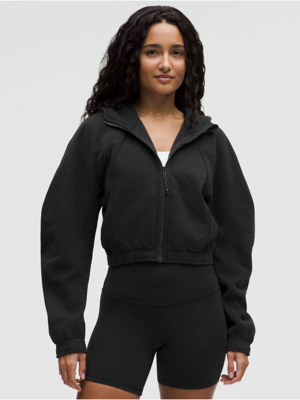 Lululemon Scuba Full-Zip Cropped Hoodie xl black